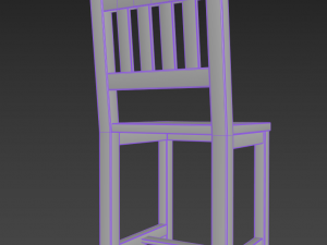 traditional wooden chair 3D Model