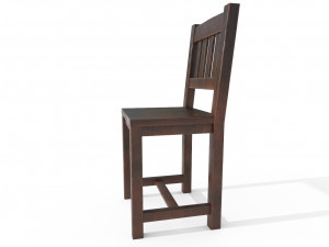 traditional wooden chair 3D Model