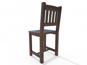 traditional wooden chair 3D Model