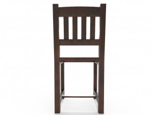 traditional wooden chair 3D Model
