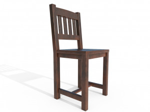 traditional wooden chair 3D Model