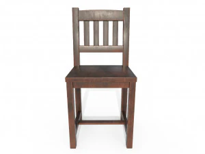 traditional wooden chair 3D Model
