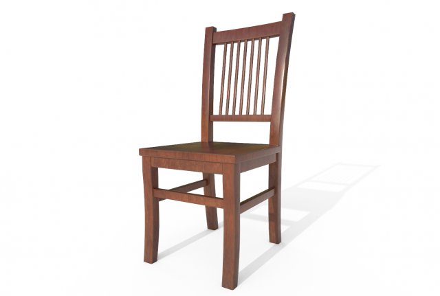 wooden chair Modello 3D .c4d .max .obj .3ds .fbx .stl .blend