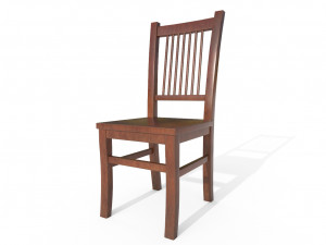 wooden chair 3D 모델