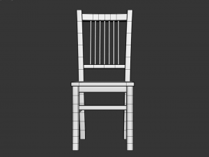 wooden chair Modello 3D