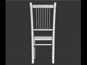 wooden chair Modello 3D