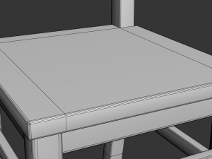 wooden chair Modello 3D