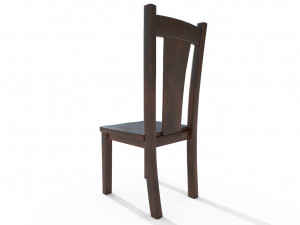 wooden chair 2 3D 모델