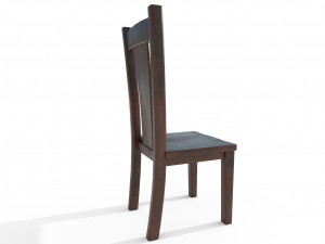 wooden chair 2 3D 모델