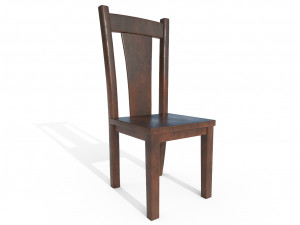 wooden chair 2 3D 모델
