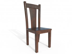 wooden chair 2 3D Model