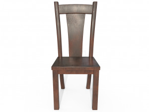 wooden chair 2 3D 모델