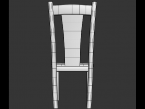 wooden chair 2 3D 모델