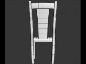 wooden chair 2 3D Model