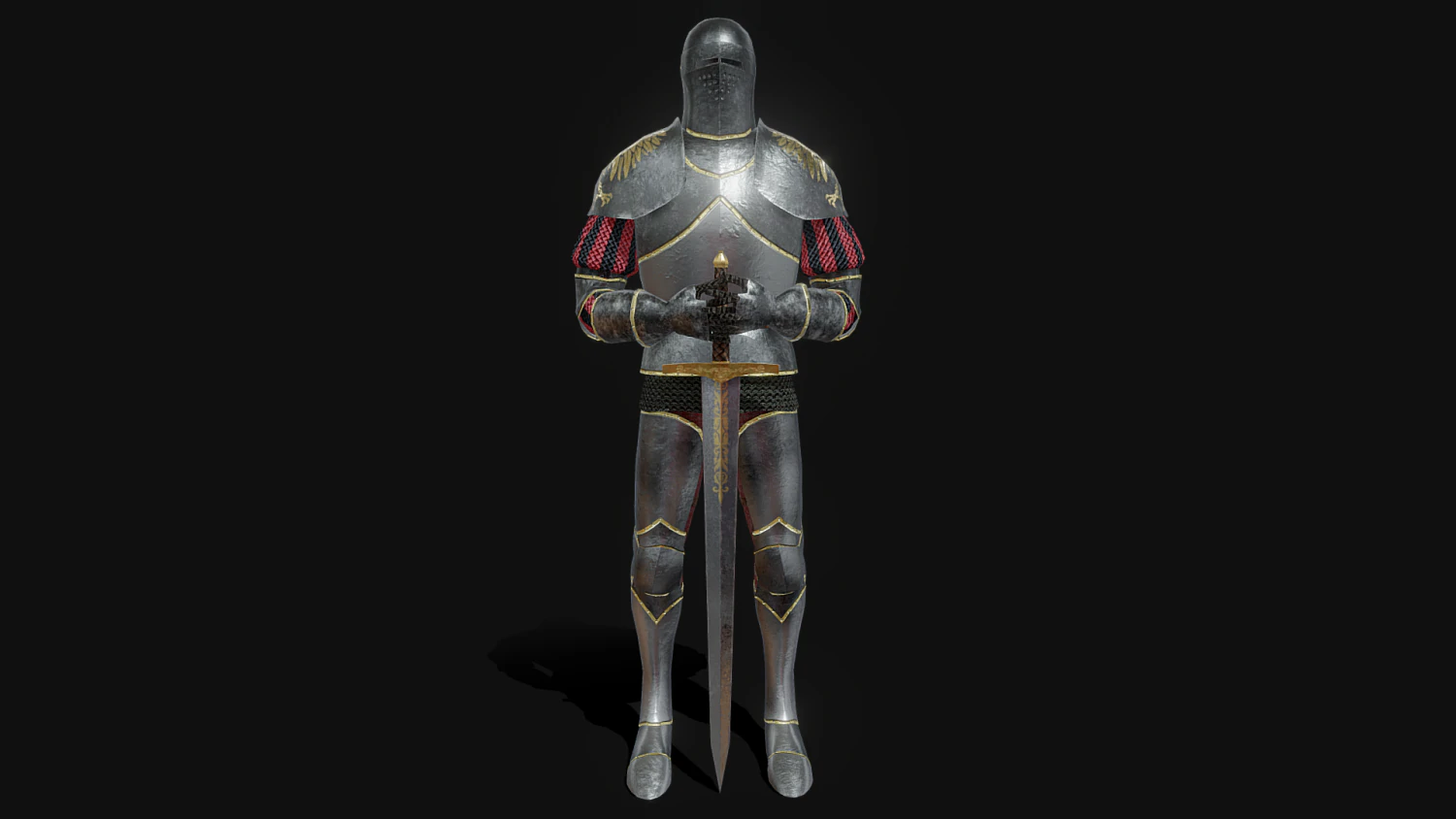 decorative knight armor 3D Model .c4d .max .obj .3ds .fbx .stl .blend 