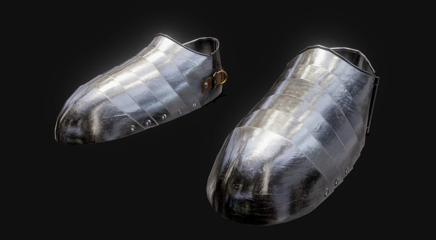 medieval sabatons 3D Model .c4d .max .obj .3ds .fbx .stl .blend 