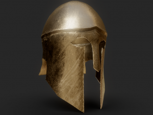 greek helmet lowpoly 3D Model