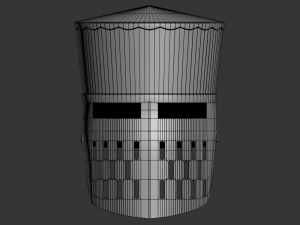flat top helmet Modelo 3D