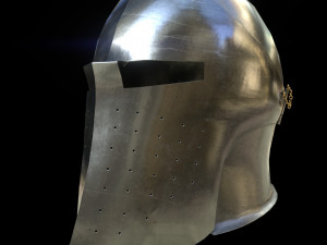 visored barbuta helmet 3D Model