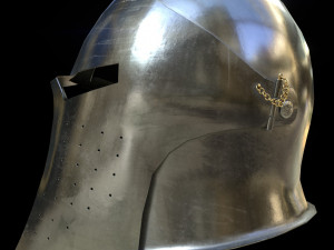 visored barbuta helmet 3D Model