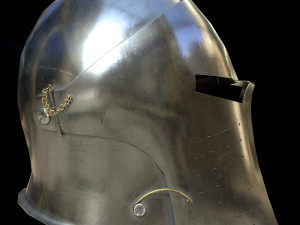 visored barbuta helmet 3D Model