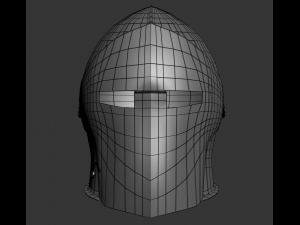 visored barbuta helmet 3D Model