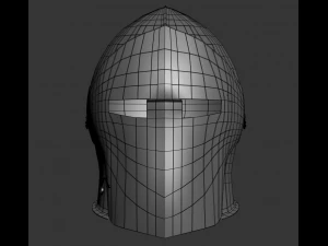 visored barbuta helmet 3D Model