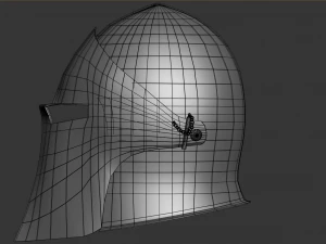 visored barbuta helmet 3D Model