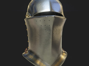 medieval jousting helmet 3D 모델
