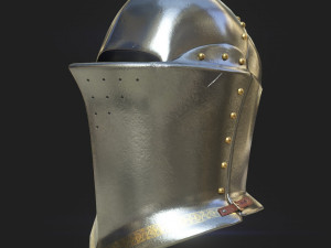 medieval jousting helmet Model 3D