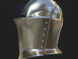 medieval jousting helmet Model 3D