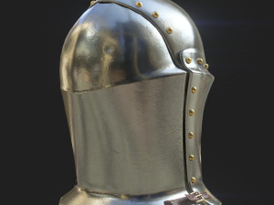 medieval jousting helmet Model 3D