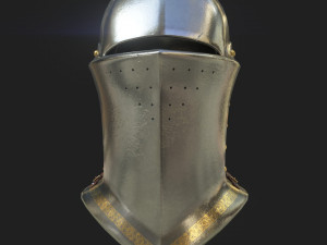 medieval jousting helmet Model 3D
