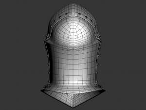 medieval jousting helmet Model 3D