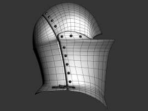 medieval jousting helmet Model 3D