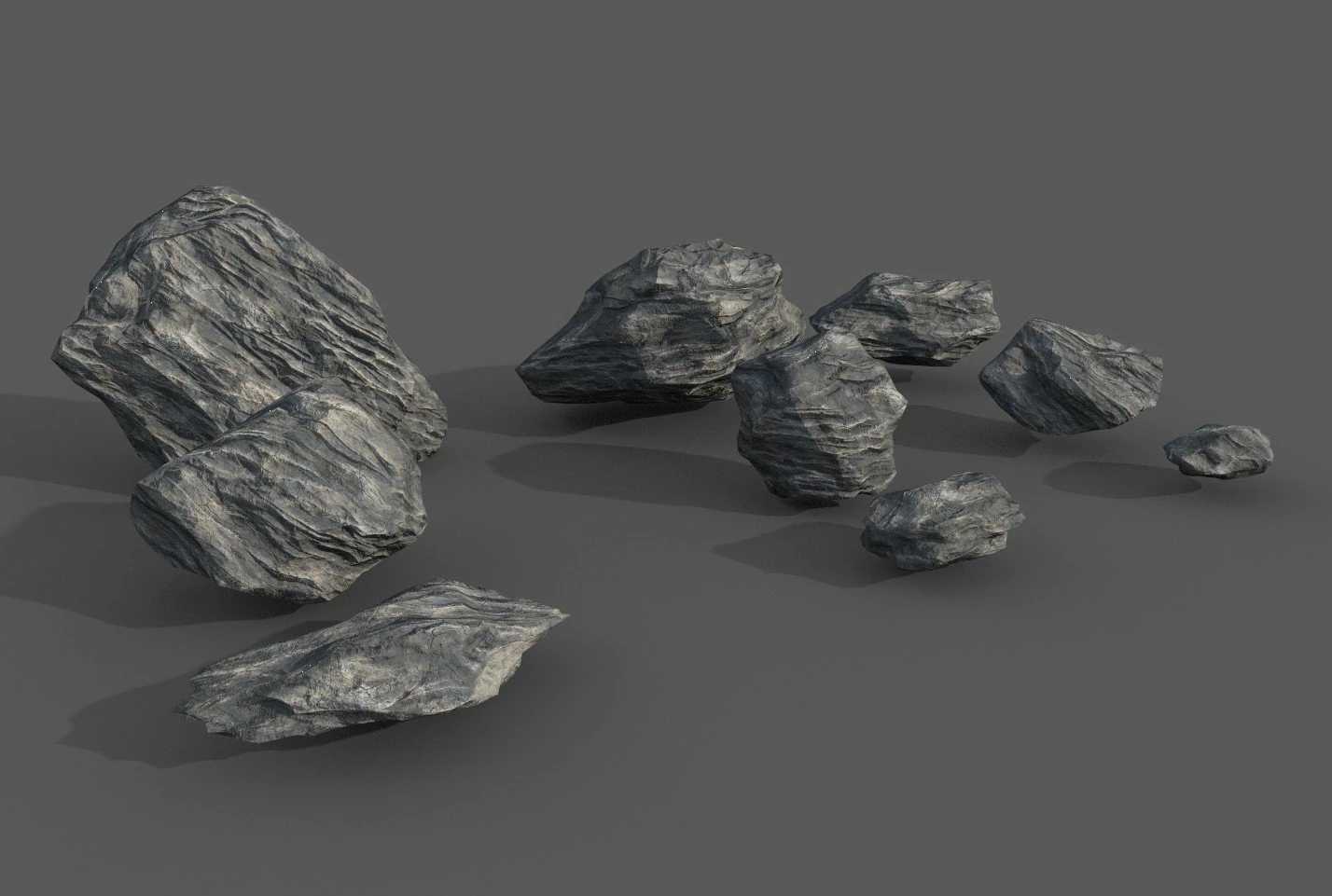 rocks pack 1 3D Model .c4d .max .obj .3ds .fbx .stl .blend 