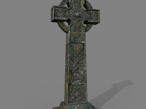 celtic cross grave stone 3D Model