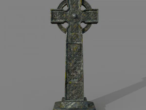 celtic cross grave stone 3D Model