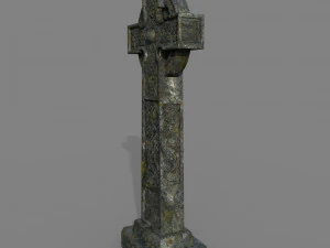 celtic cross grave stone 3D Model
