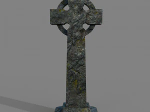 celtic cross grave stone 3D Model