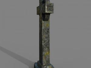 celtic cross grave stone 3D Model