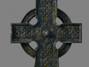 celtic cross grave stone 3D Model