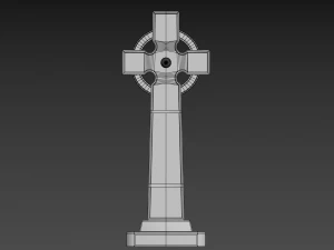 celtic cross grave stone 3D Model
