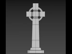 celtic cross grave stone 3D Model