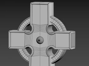 celtic cross grave stone 3D Model