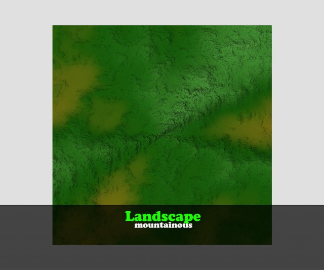 landscape mountainous 3D Модель .c4d .max .obj .3ds .fbx .stl .blend 