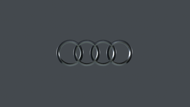 Audi Logotype 3D Model .c4d .max .obj .3ds .fbx .stl .blend 