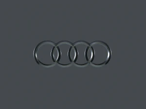 아우디 로고타입 3D 모델