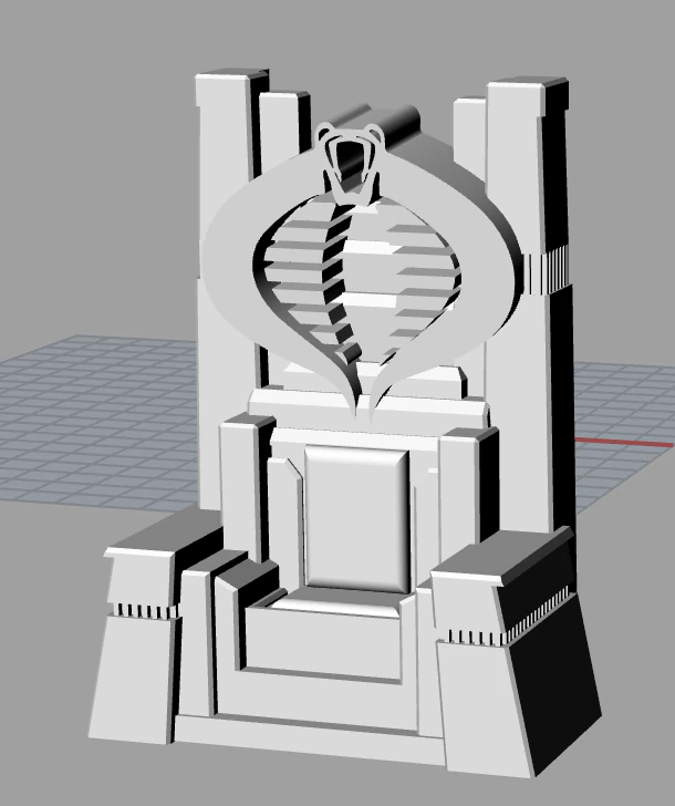 375 gi joe cobra commander throne 3D Print Model .c4d .max .obj .3ds .fbx .stl .blend