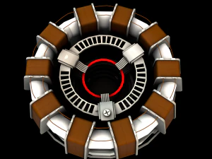 Arc Reactor Iron-Man &ndash; Mark 1 &ndash; R&uuml;stung &ndash; Lightroom &ndash; Rendereinstellungen &ndash; Materialien 3D Modell
